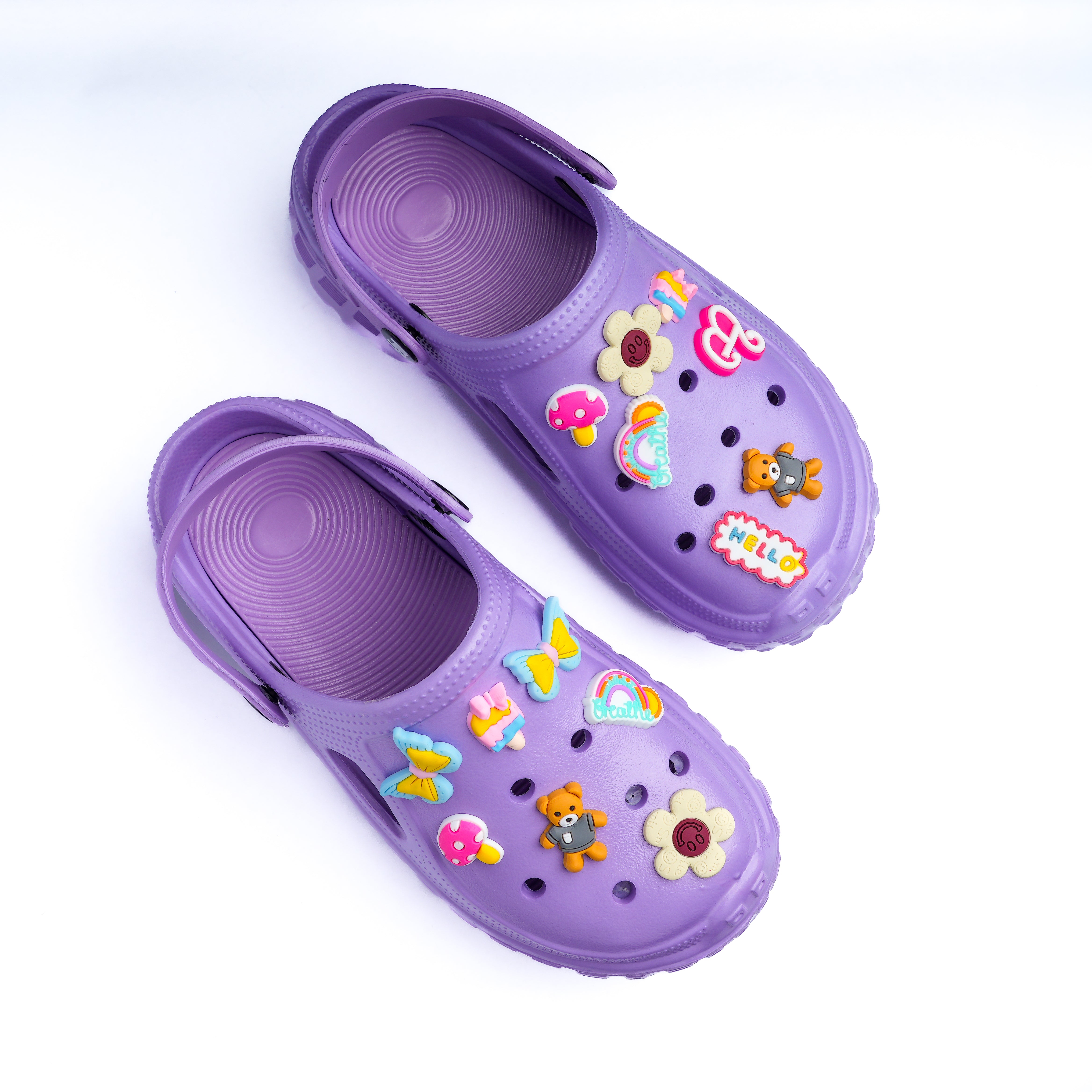 SOLA Kids Cartoon Charm Clogs – Lightweight Anti-Slip EVA Sandals for Daily Wear