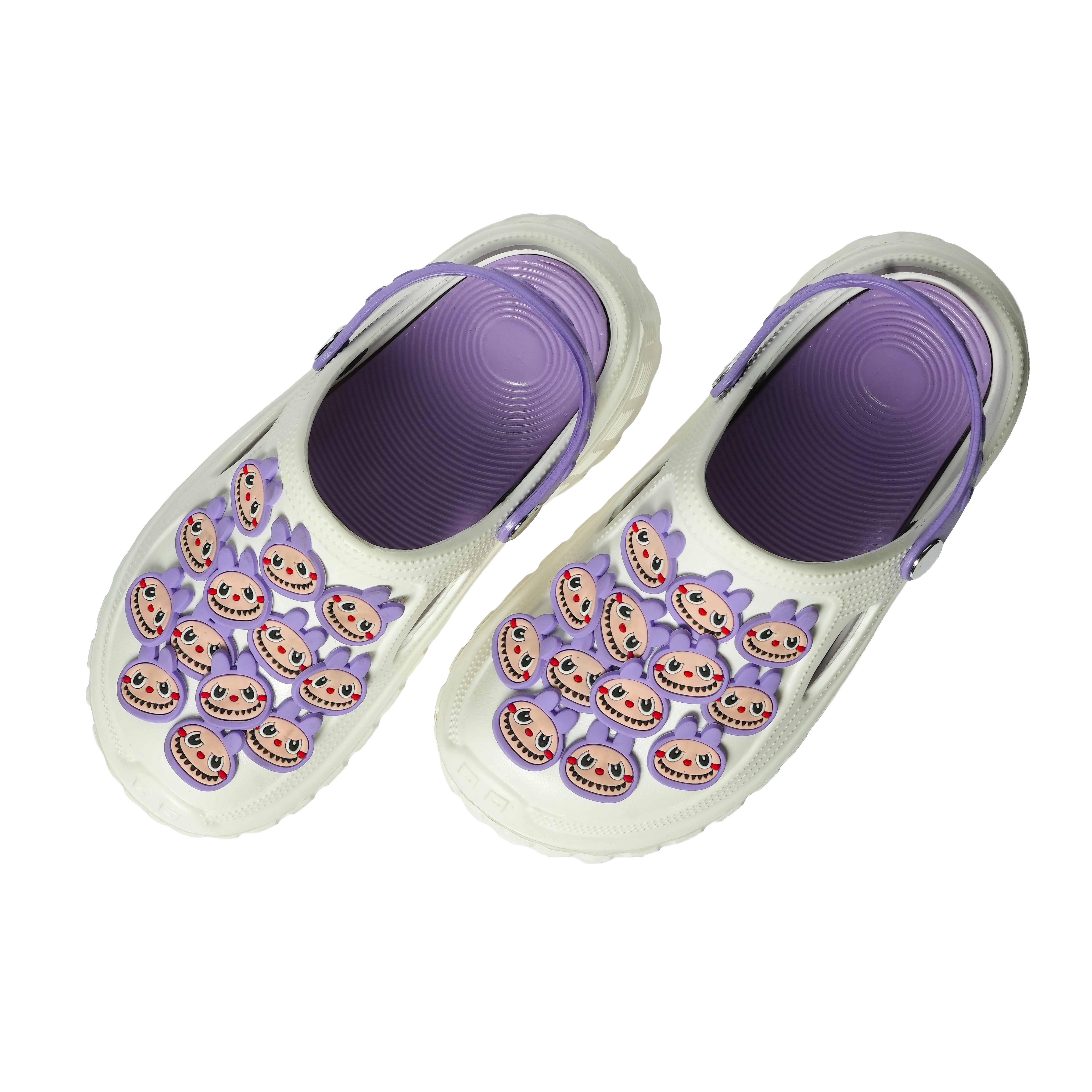 SOLA Women’s White Clogs with Bunny Charms – Lightweight & Comfy
