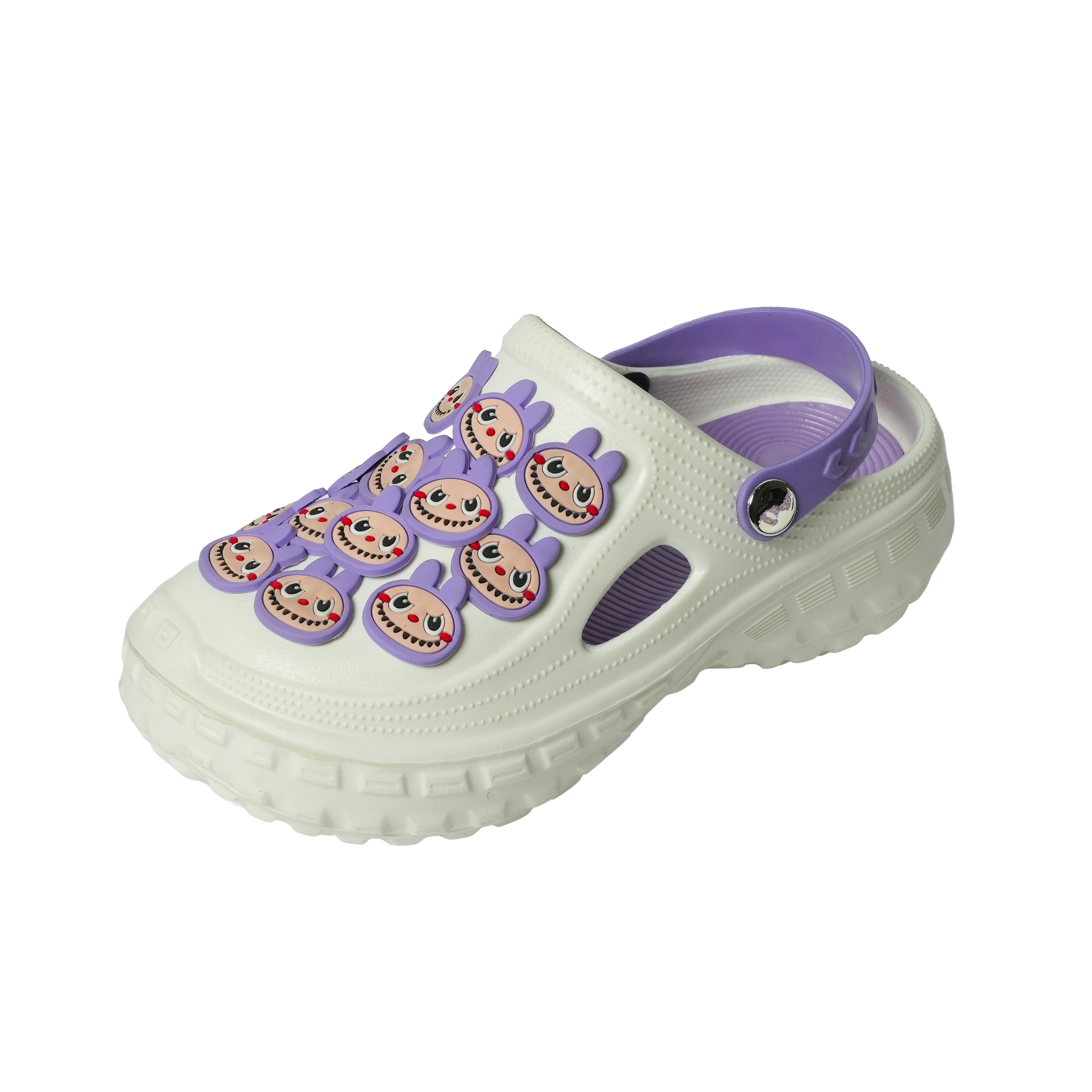 SOLA Women’s White Clogs with Bunny Charms – Lightweight & Comfy