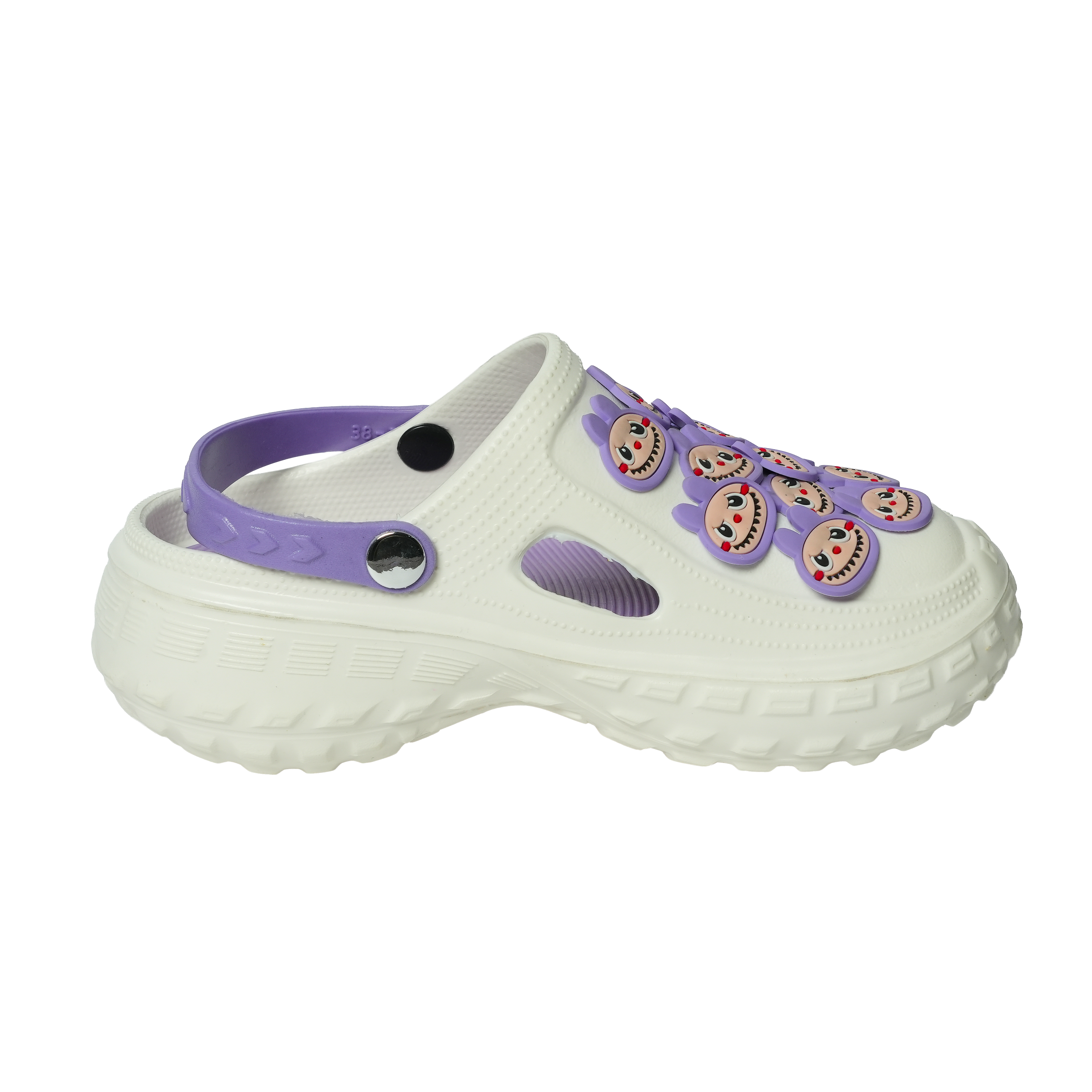 SOLA Women’s White Clogs with Bunny Charms – Lightweight & Comfy