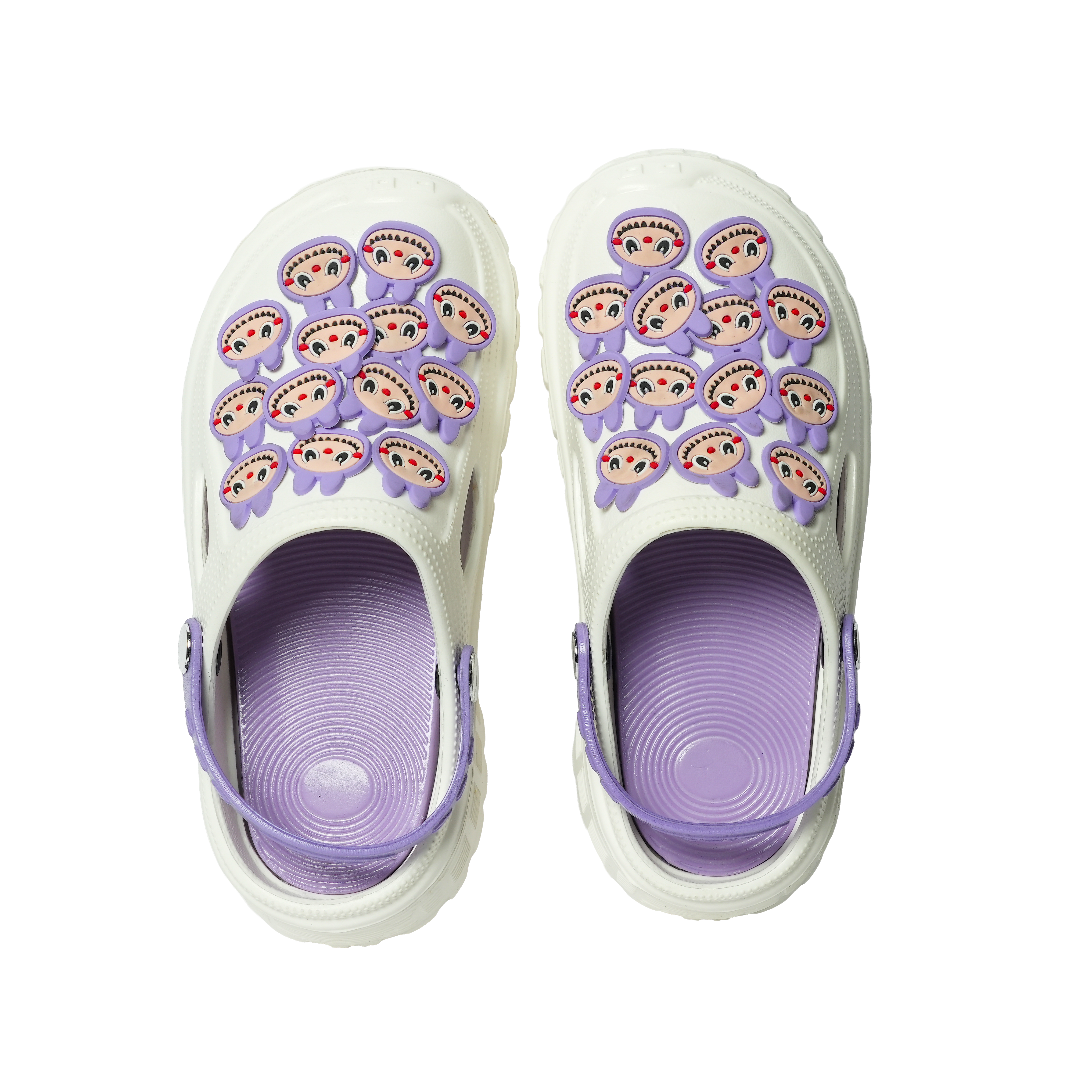 SOLA Women’s White Clogs with Bunny Charms – Lightweight & Comfy