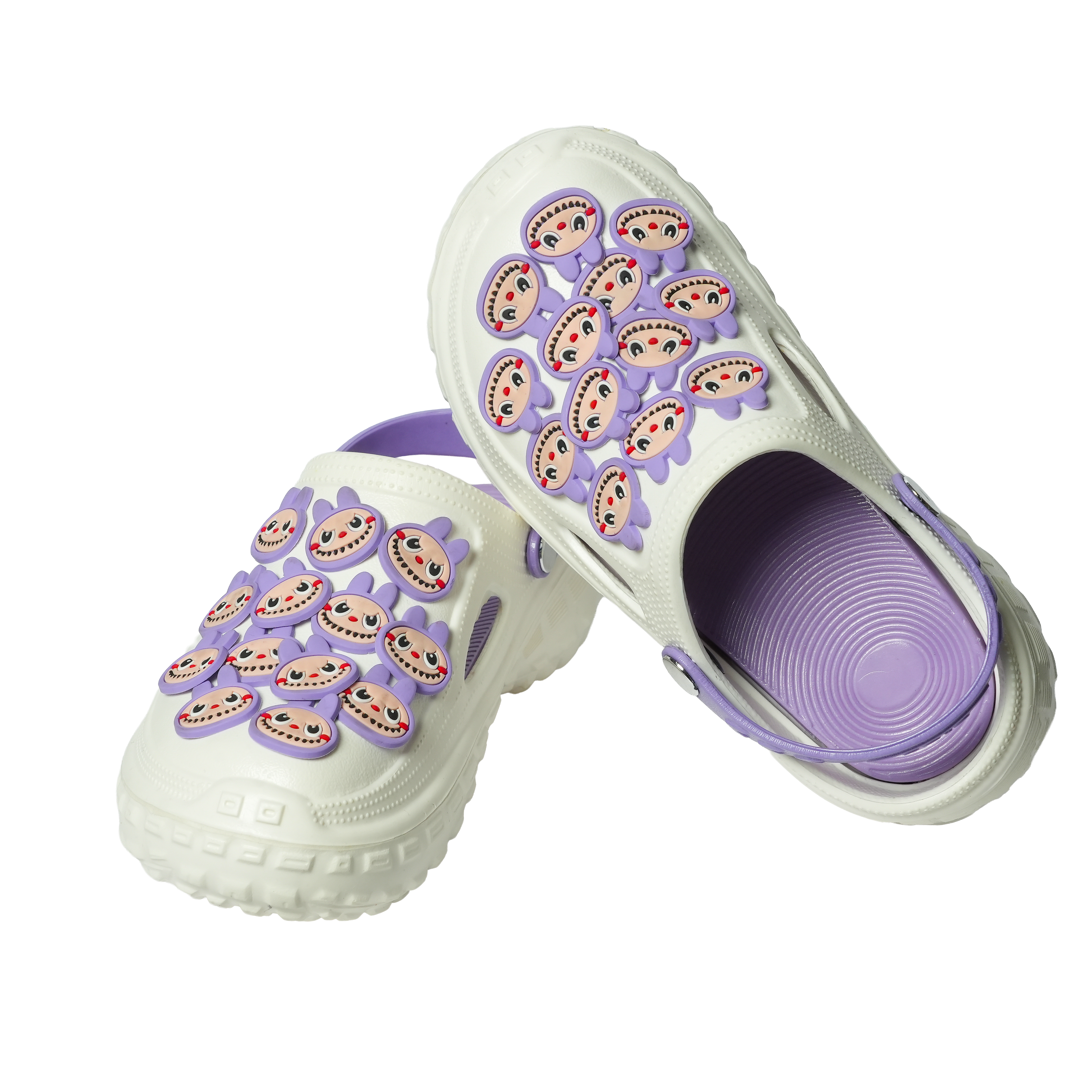 SOLA Women’s White Clogs with Bunny Charms – Lightweight & Comfy