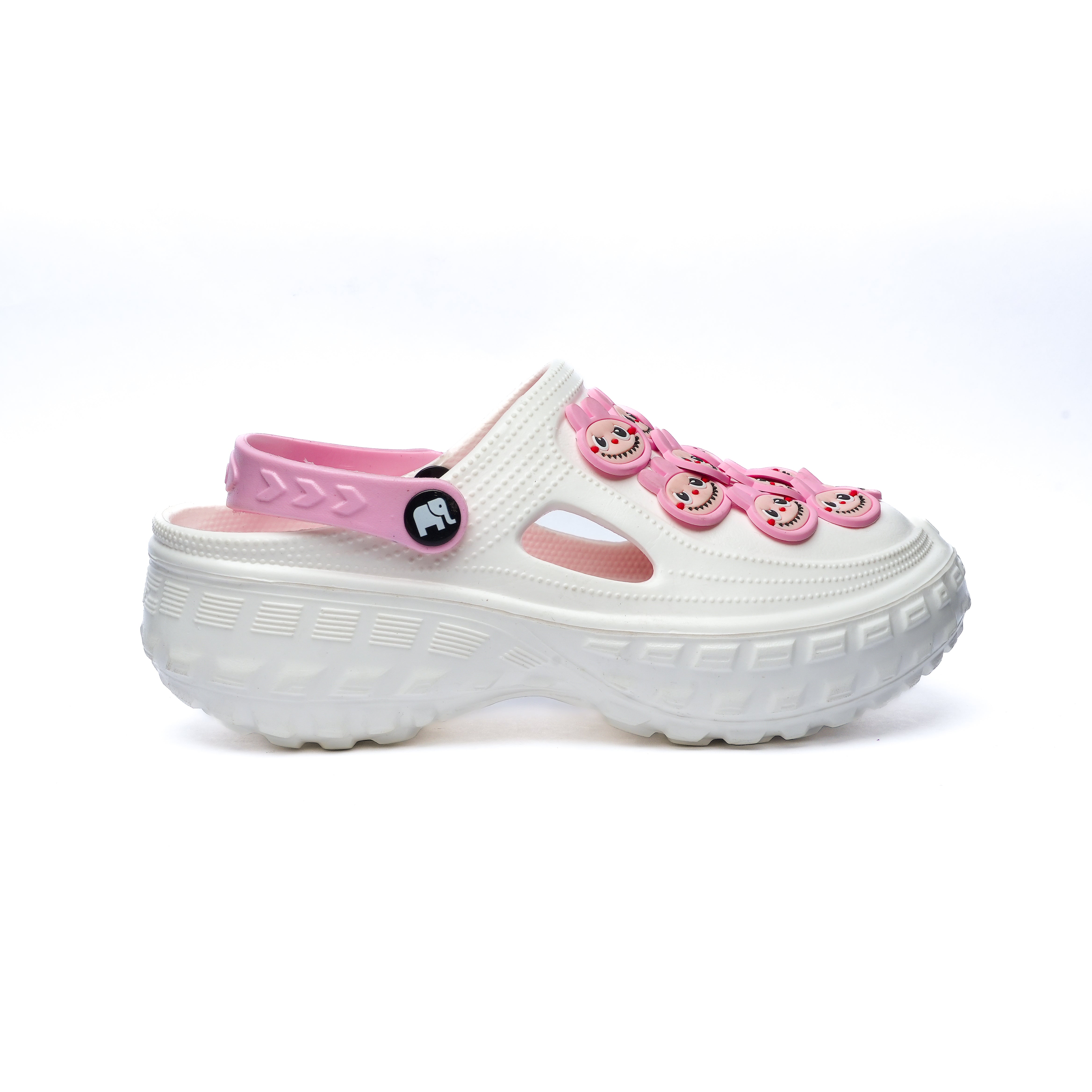 SOLA Women’s White Clogs with Bunny Charms – Lightweight & Comfy