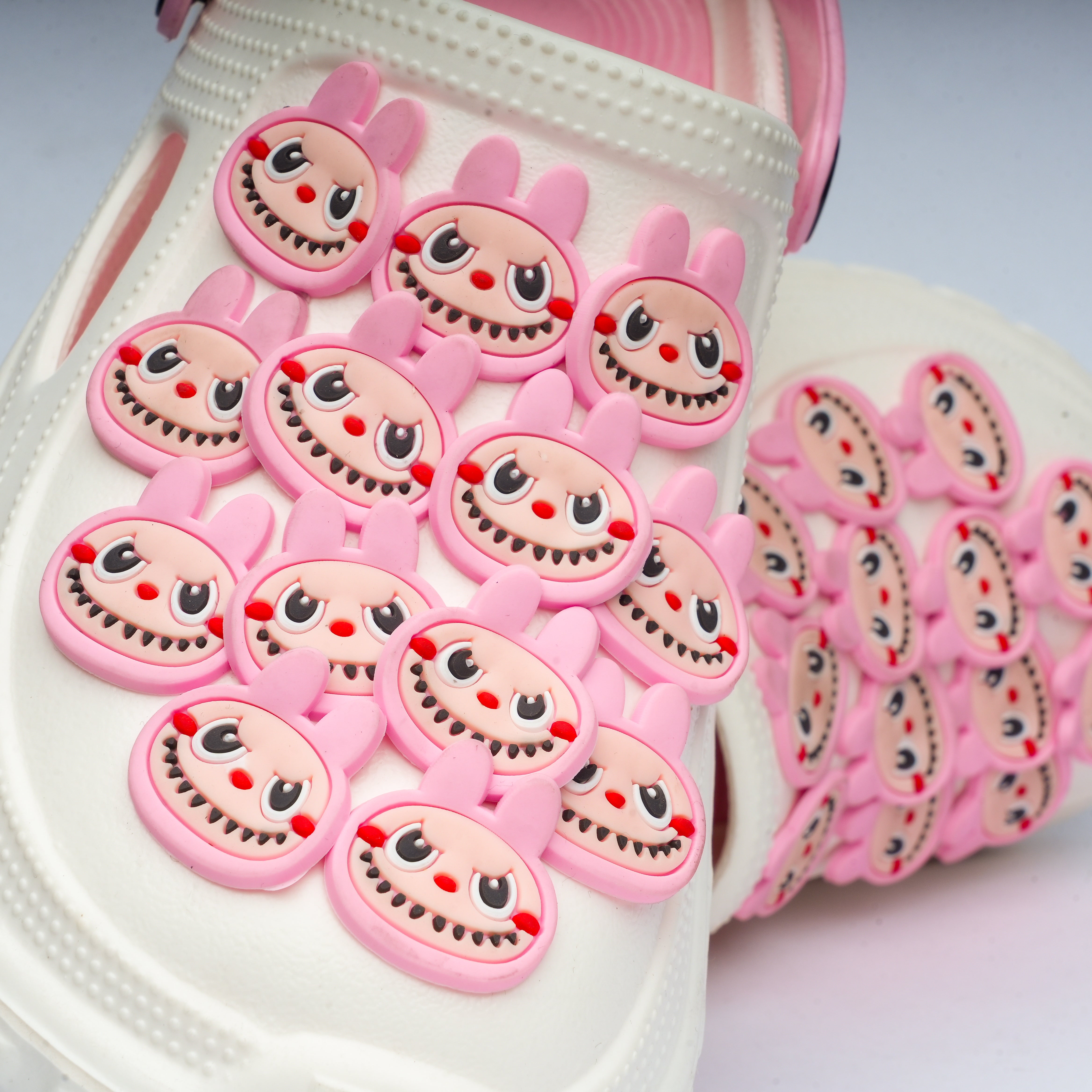 SOLA Women’s White Clogs with Bunny Charms – Lightweight & Comfy