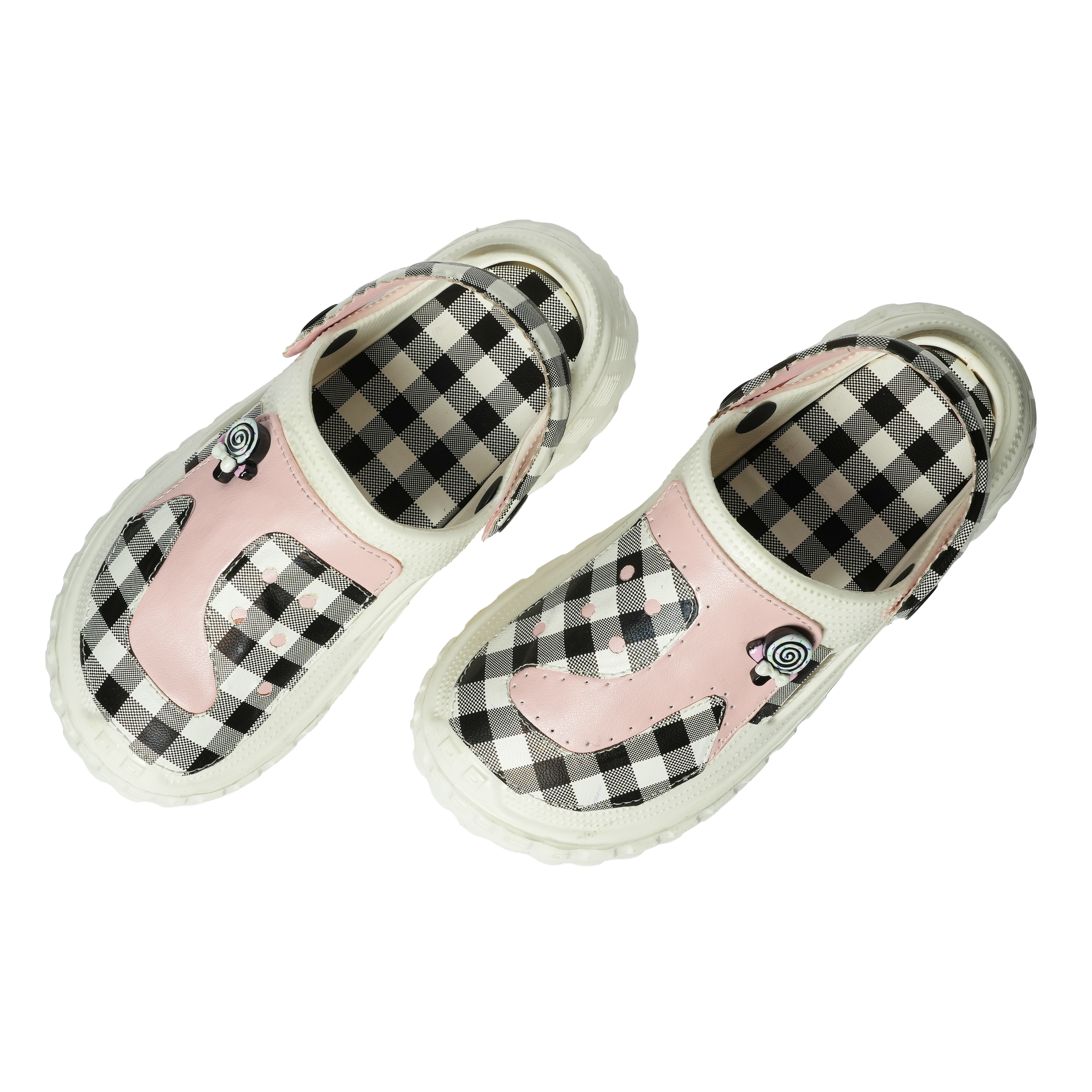 SOLA Women’s Checkered Clogs – Lightweight Comfortable Slip-On