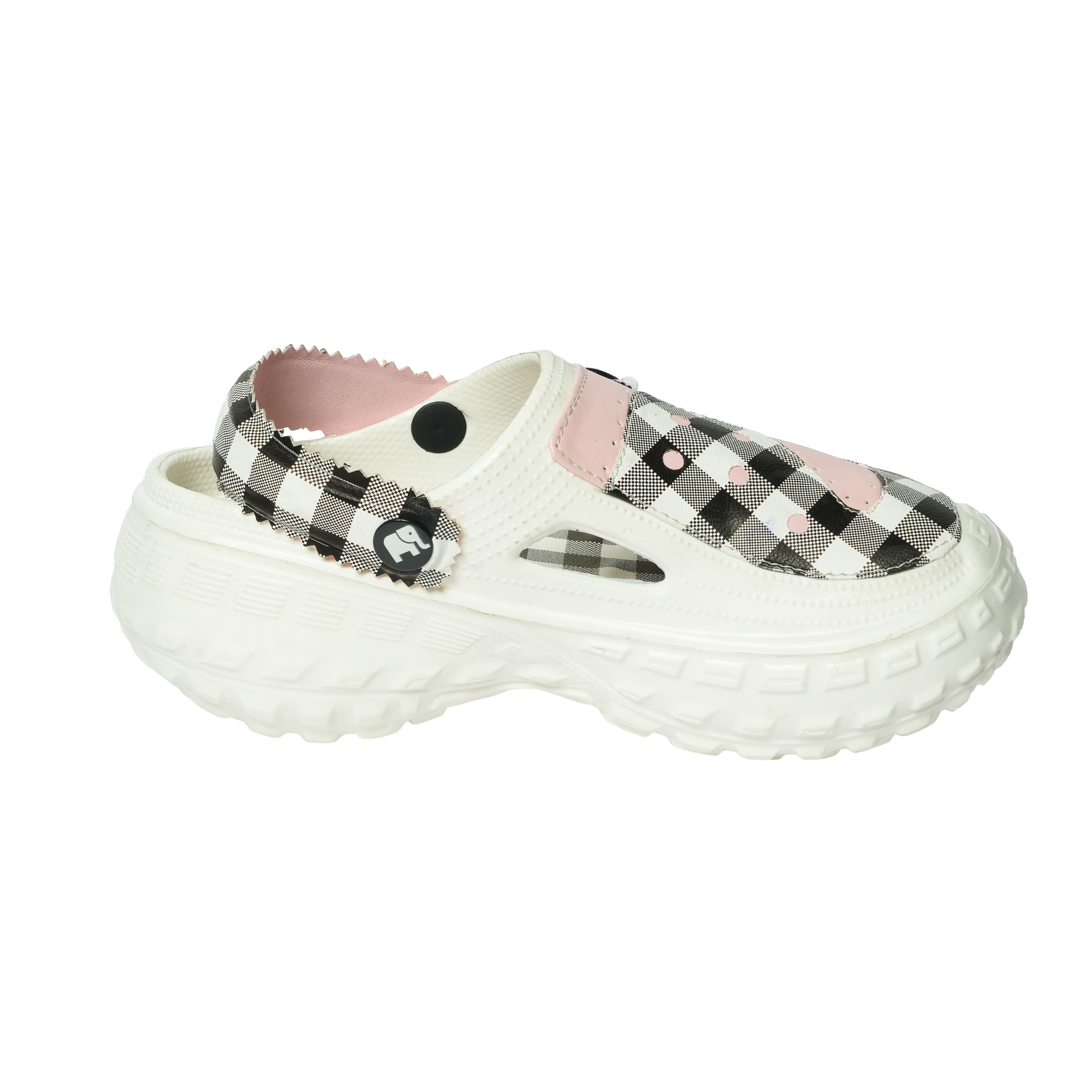 SOLA Women’s Checkered Clogs – Lightweight Comfortable Slip-On