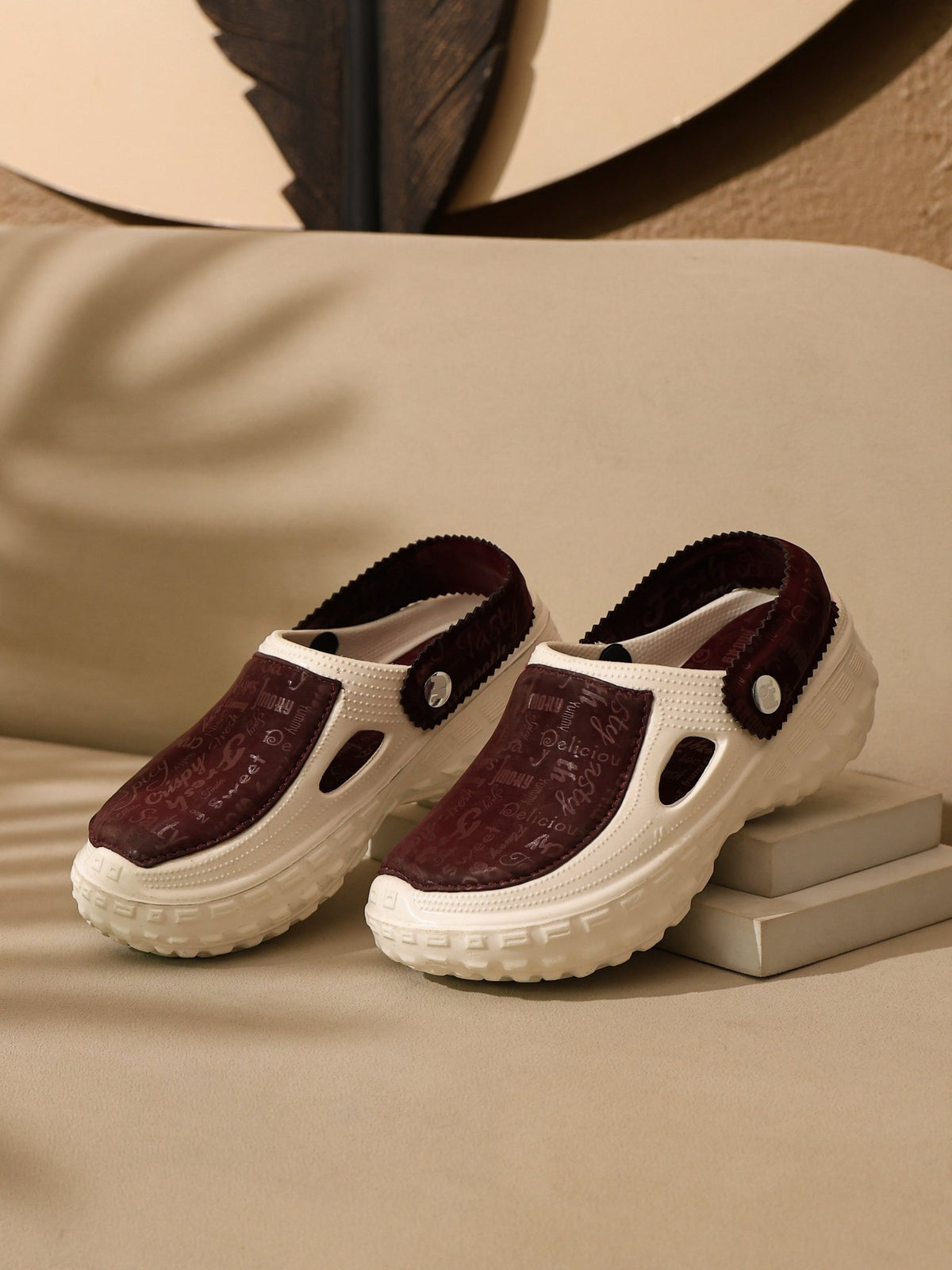 Darjeeling Women Clogs Burgundy - Solaworld.in