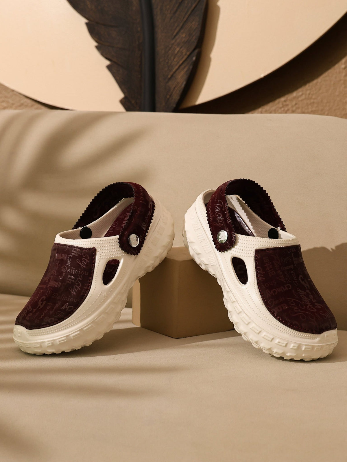 Darjeeling Women Clogs Burgundy - Solaworld.in