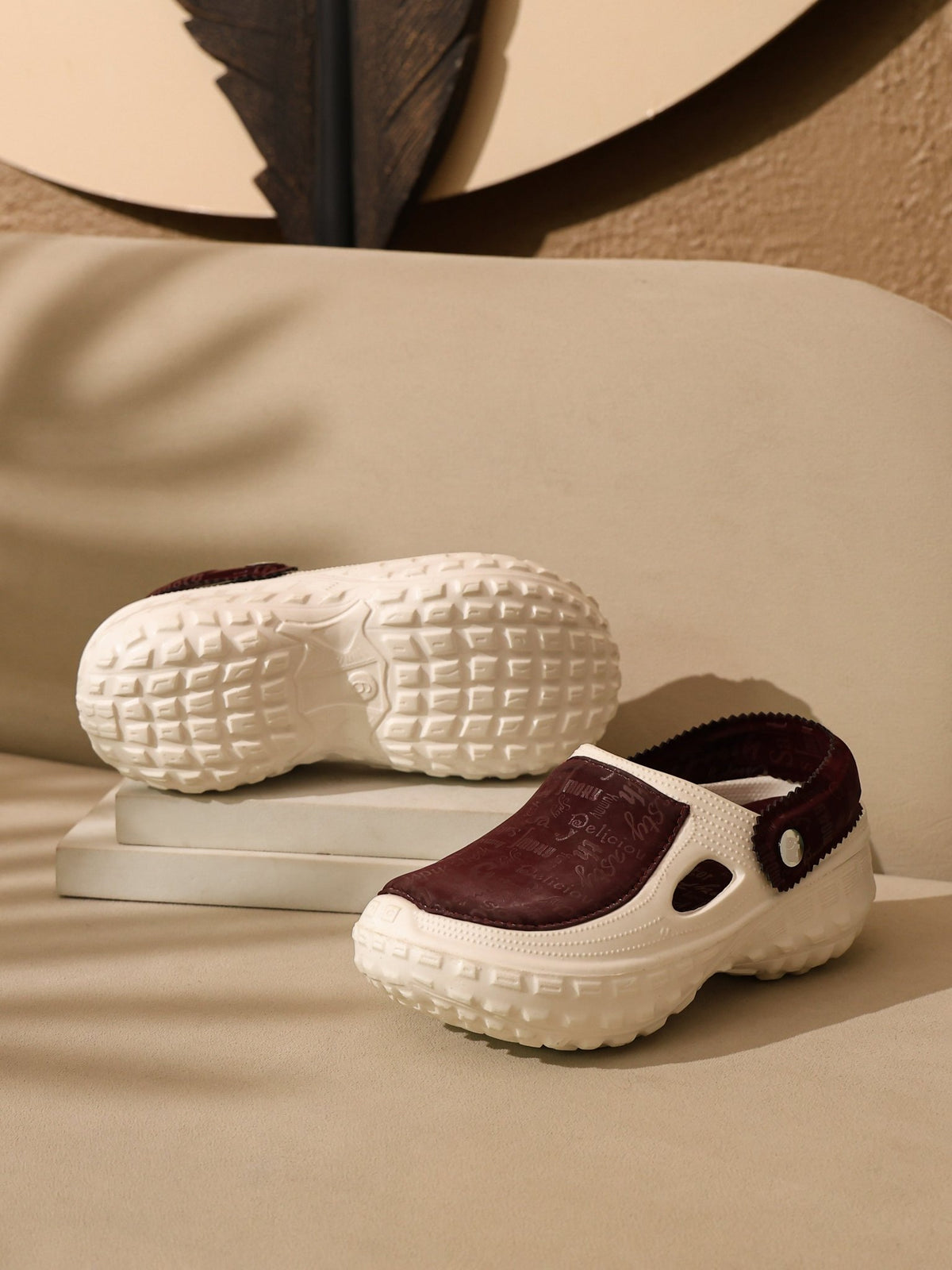 Darjeeling Women Clogs Burgundy - Solaworld.in
