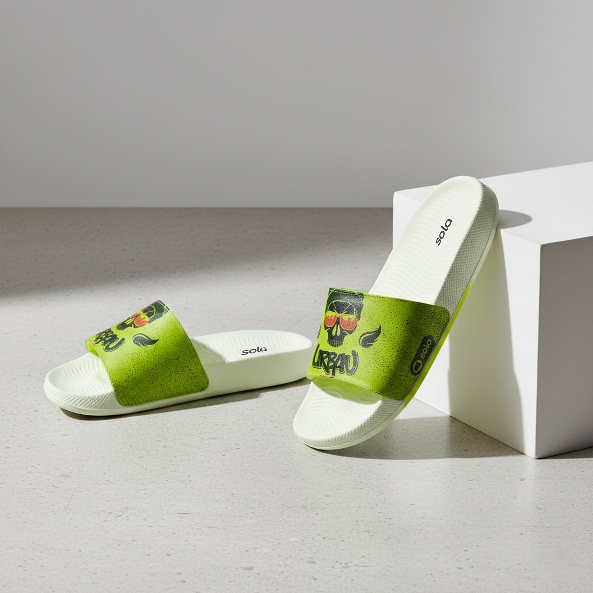 SOLA Men’s Printed Comfort Slides – Lightweight EVA Slippers for Daily Wear