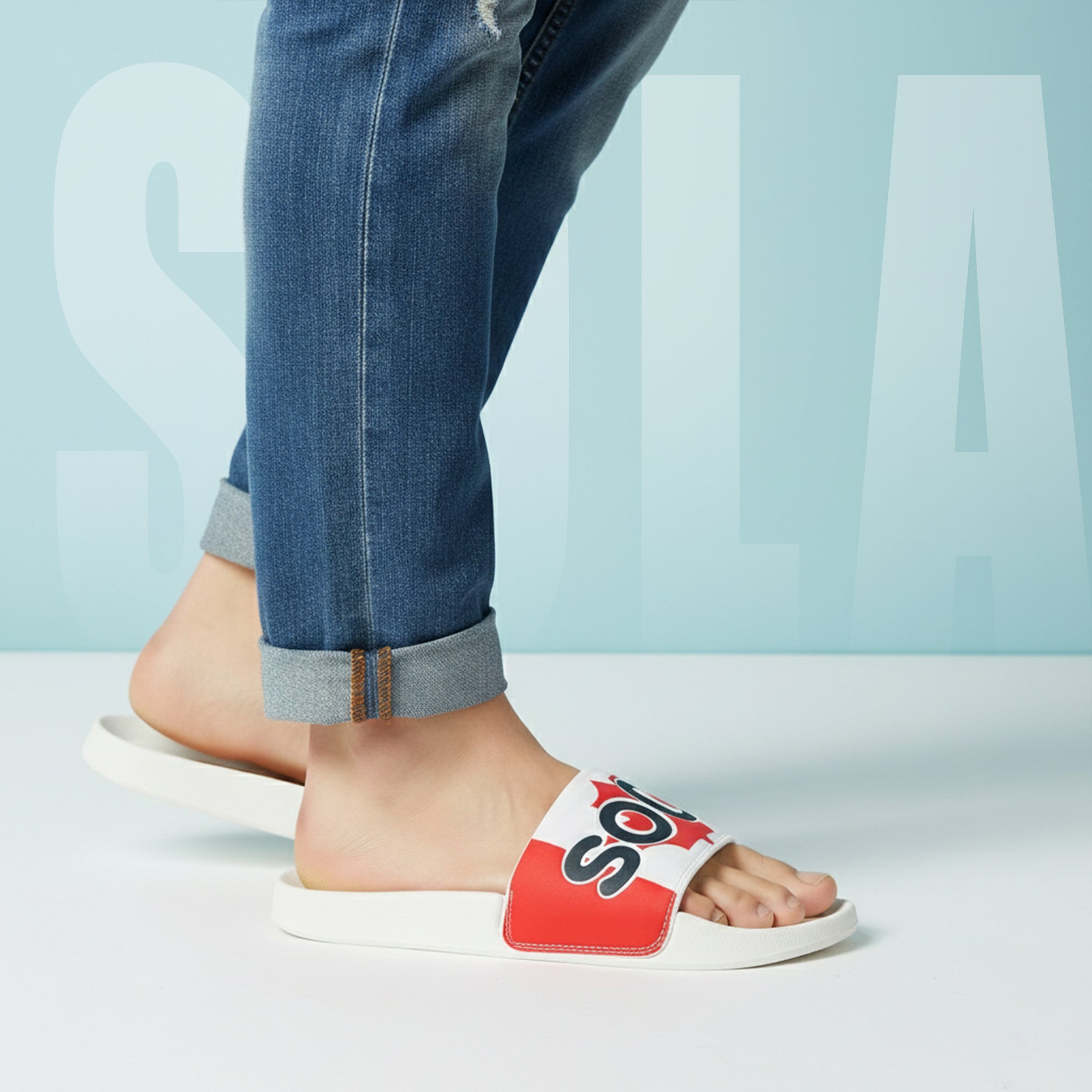 SOLA Men’s Printed Comfort Slides – Lightweight EVA Slippers for Daily Wear