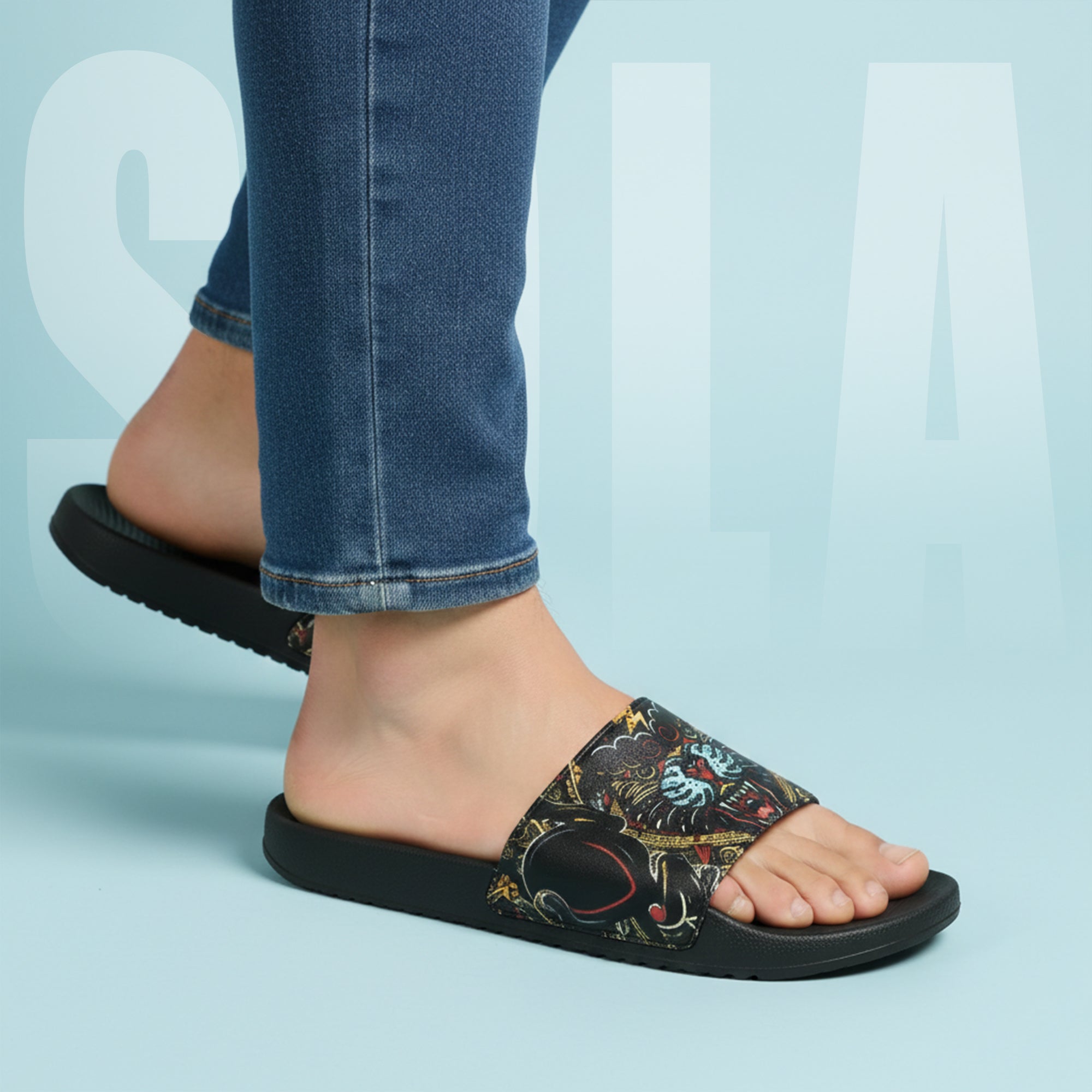 SOLA Men’s Printed Comfort Slides – Lightweight EVA Slippers for Daily Wear