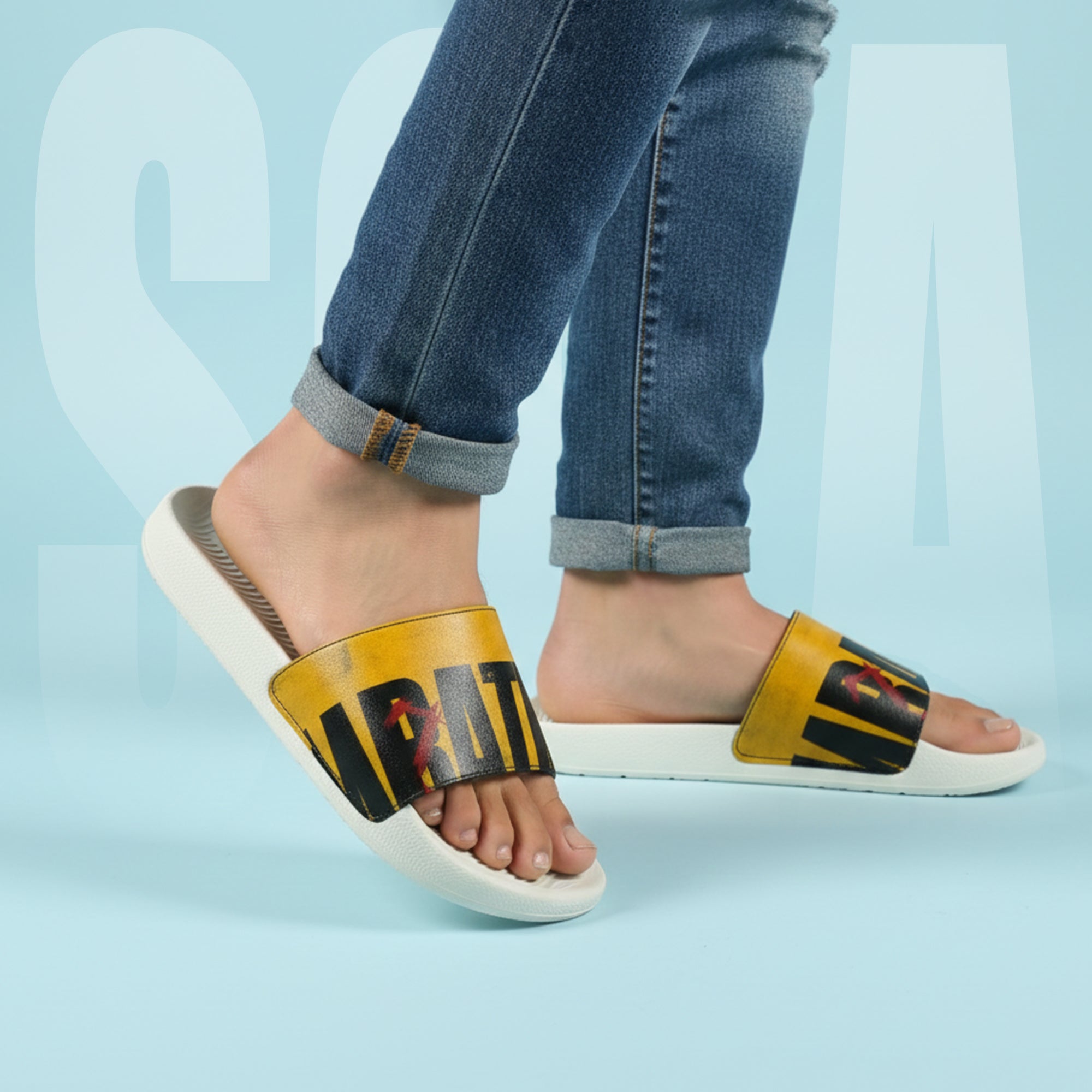 SOLA Men’s Printed Comfort Slides – Lightweight EVA Slippers for Daily Wear