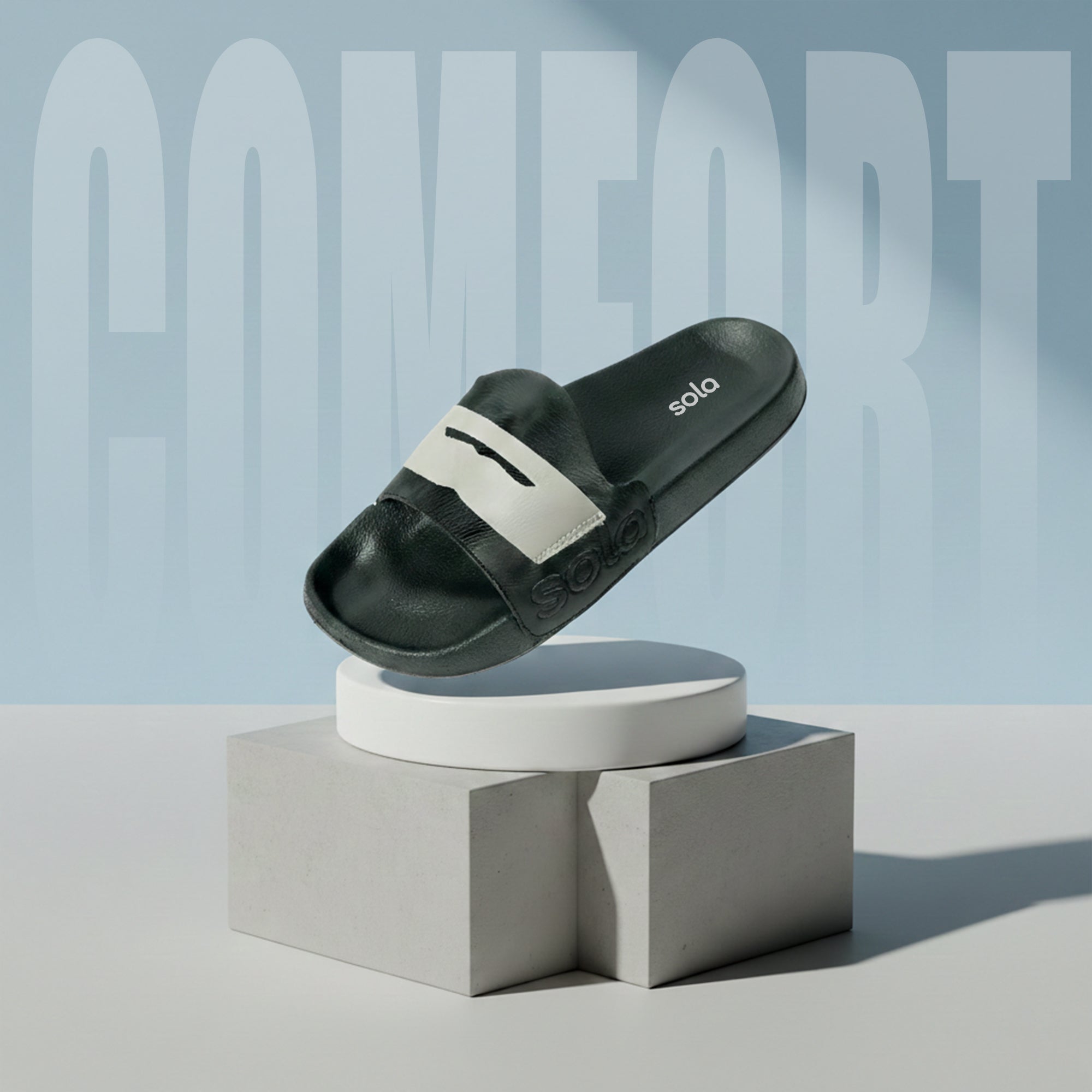 SOLA Men’s Printed Comfort Slides – Lightweight EVA Slippers for Daily Wear