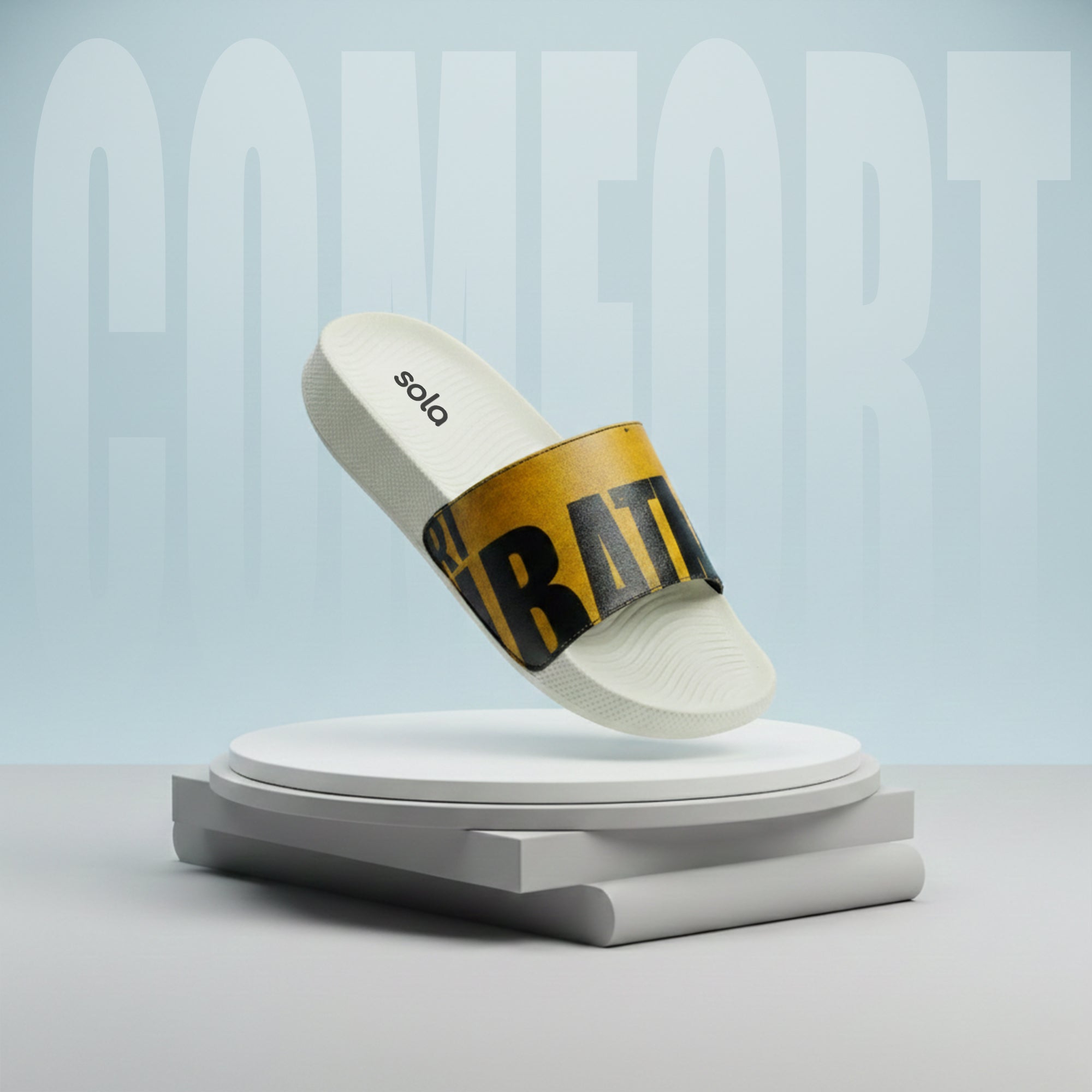 SOLA Men’s Printed Comfort Slides – Lightweight EVA Slippers for Daily Wear