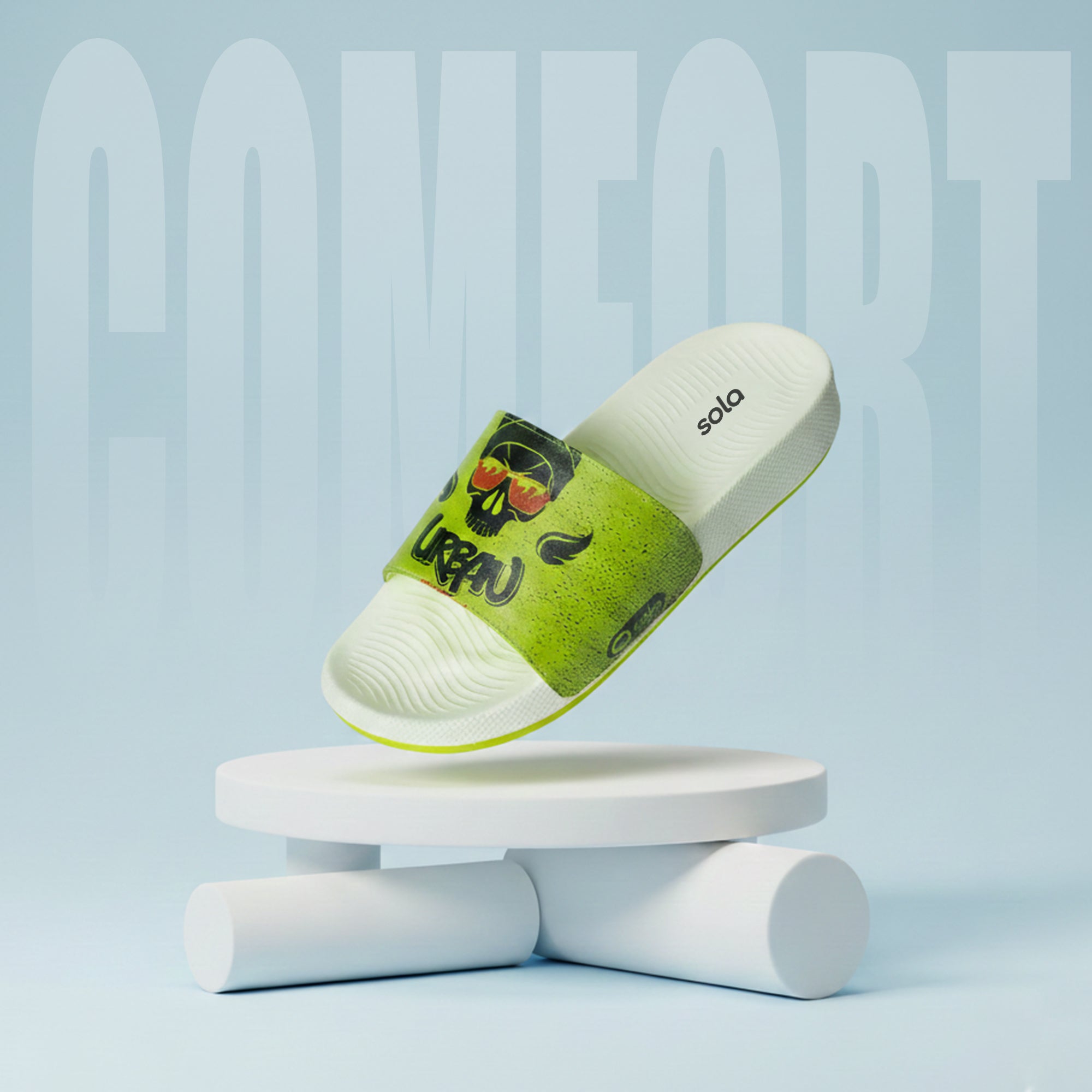 SOLA Men’s Printed Comfort Slides – Lightweight EVA Slippers for Daily Wear