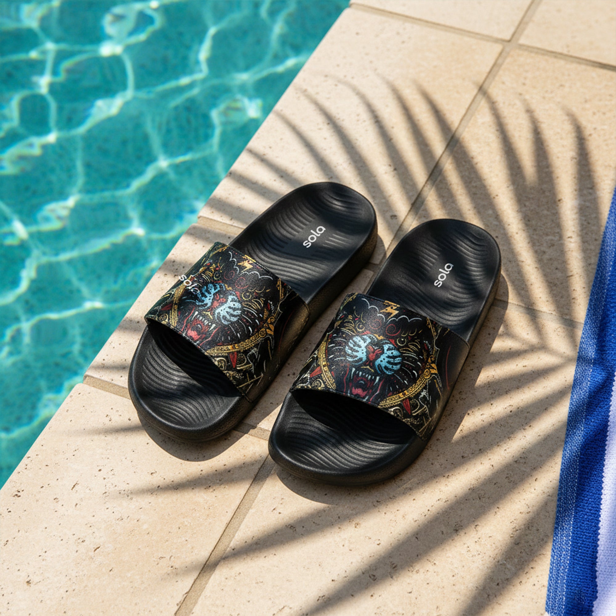 SOLA Men’s Printed Comfort Slides – Lightweight EVA Slippers for Daily Wear