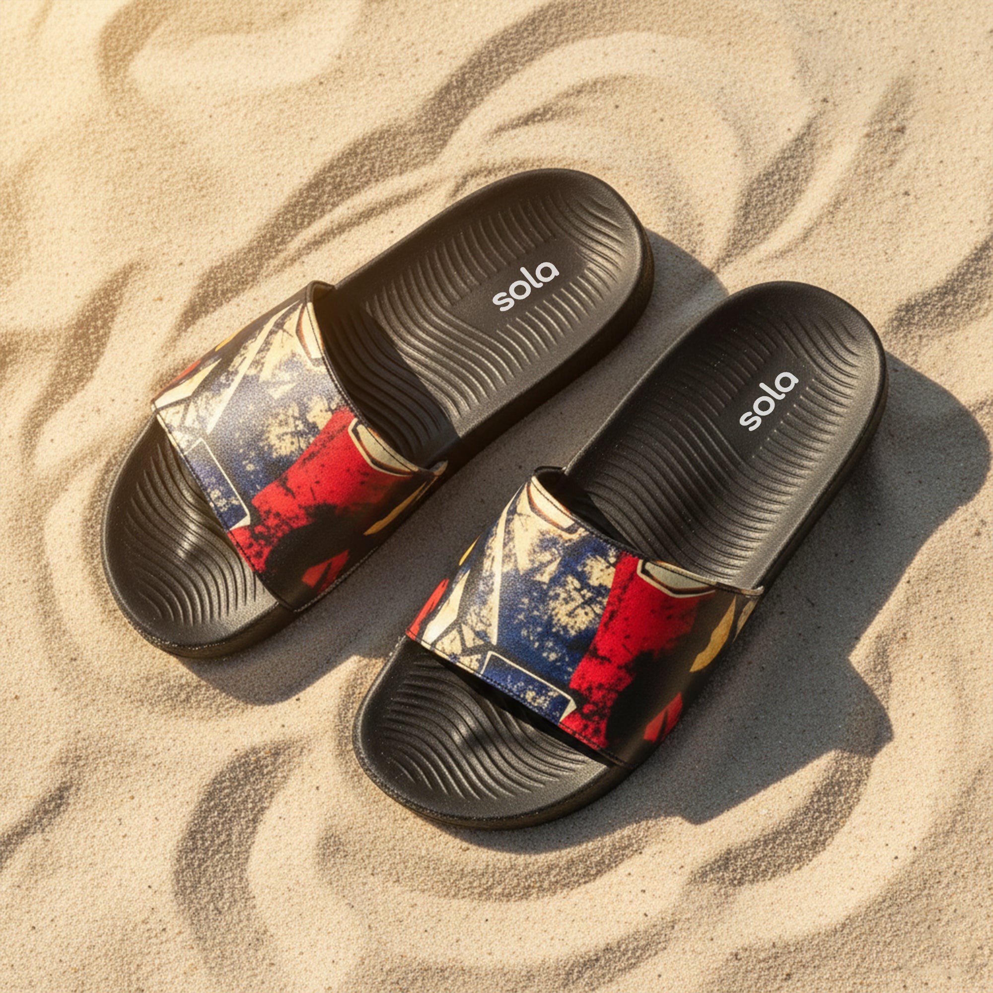 SOLA Men’s Printed Comfort Slides – Lightweight EVA Slippers for Daily Wear