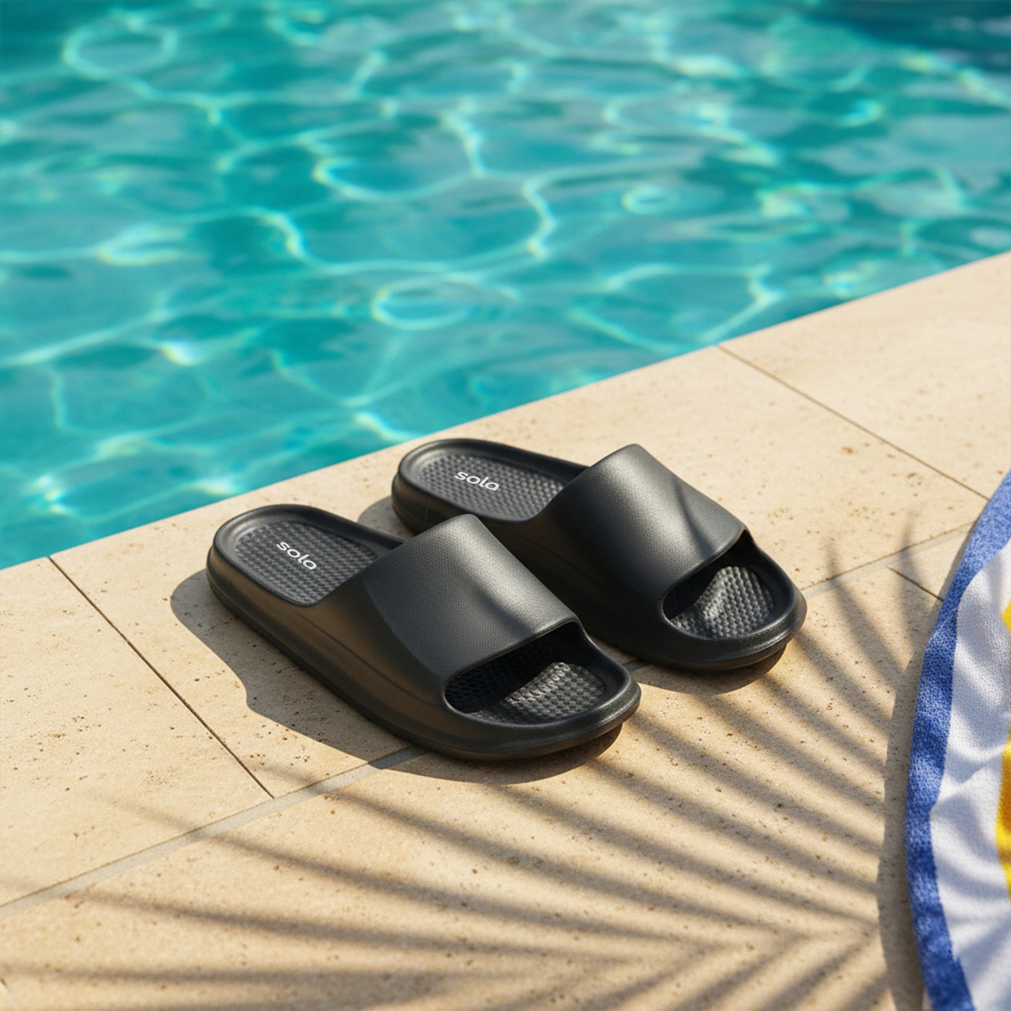 SOLA Premium Men’s Slides – Soft Cushion Casual Slippers