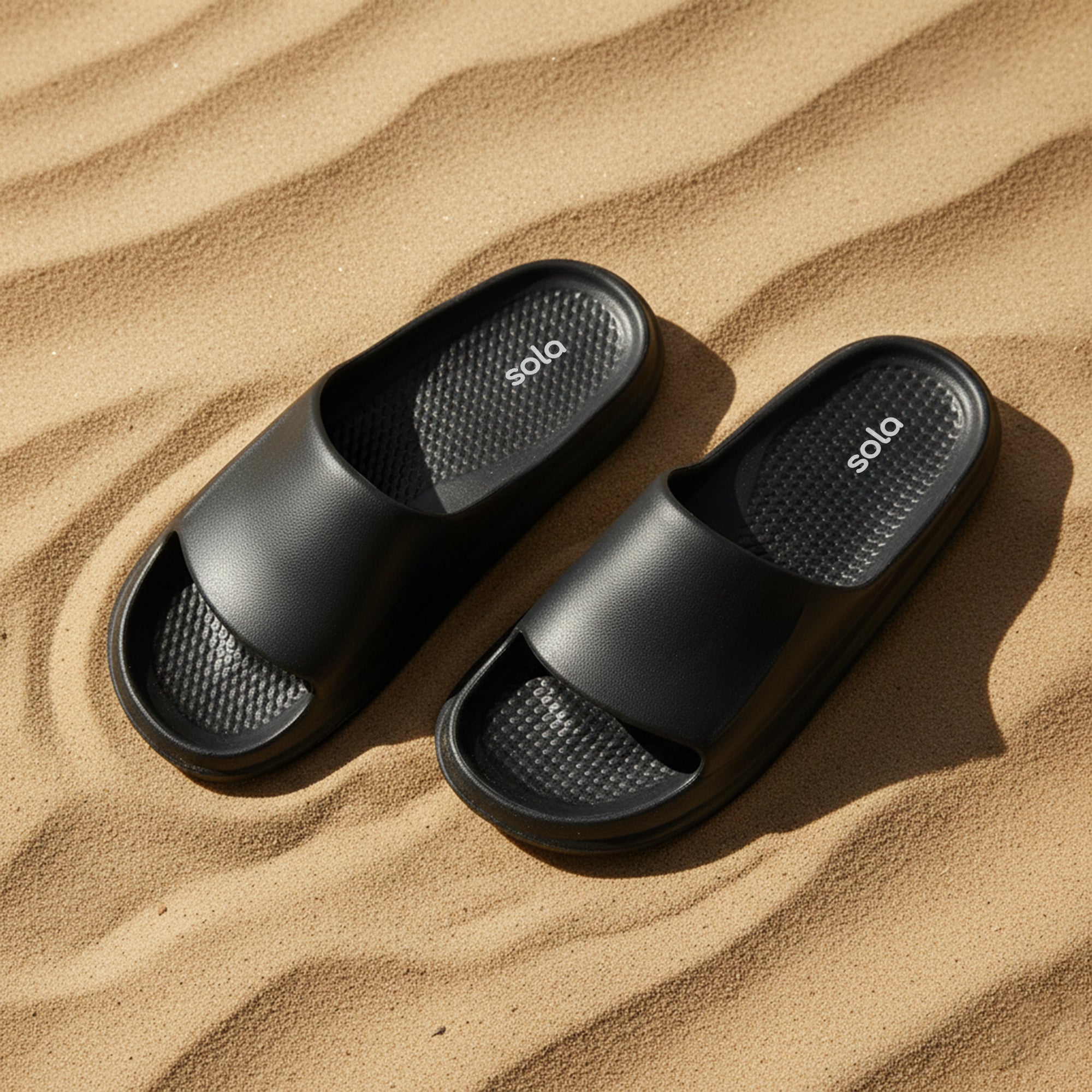 SOLA Premium Men’s Slides – Soft Cushion Casual Slippers