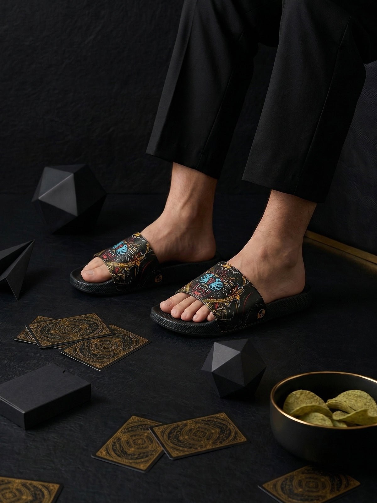 Sola Dark Knight Ghost Edition Men Slide - Solaworld.in